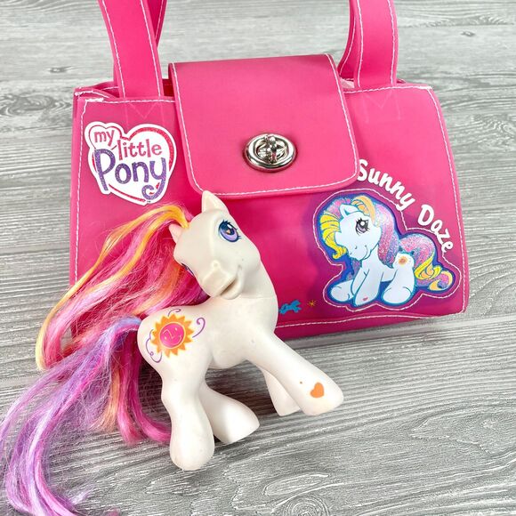 2003-2005 My Little Pony MLP G3 Sunny Daze Lot Pony + Rare Y2K Jelly Purse Bag